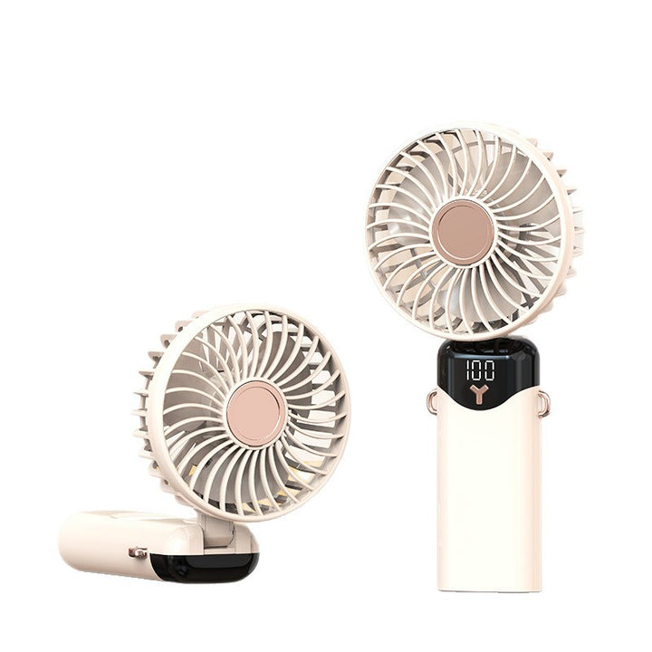 Portable Mini Hand Fan with Digital Display Bowlift