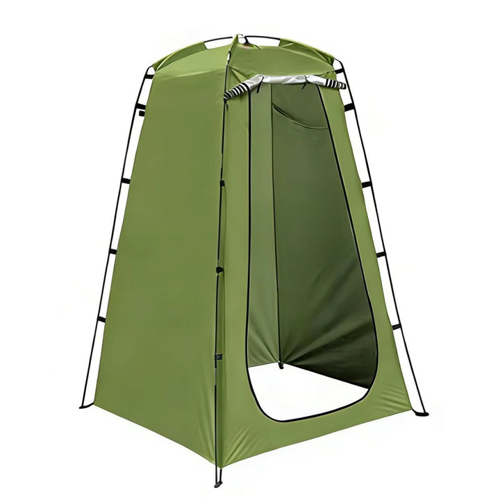 Portable pop-up privacy shower changing tent with zippered door Bowlift