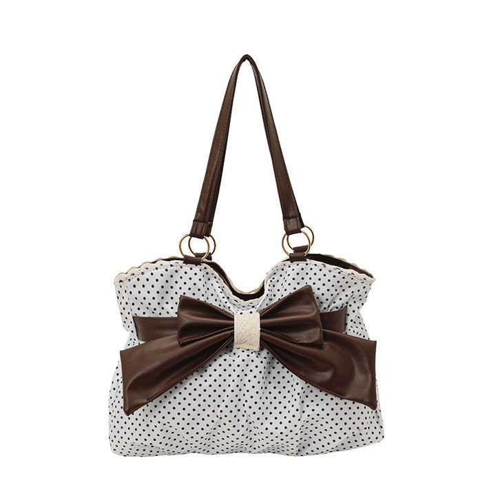 WoBow-Embellished Polka Dot Handbag Bowlift