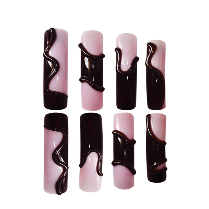 Artistic Press-On Nails with 3D Design Bowlift