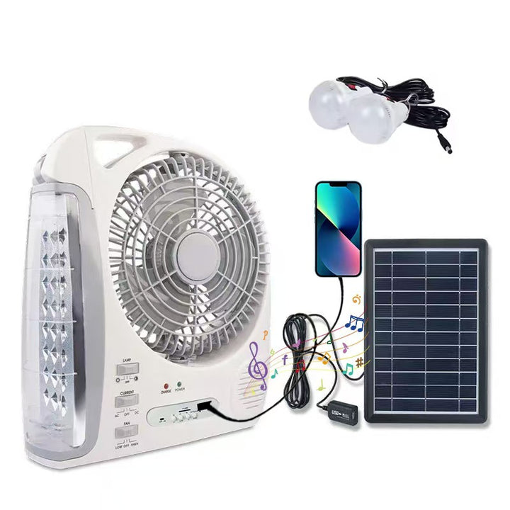 Women Portable Solar Fan with Integrated LED Lighting Bowlift