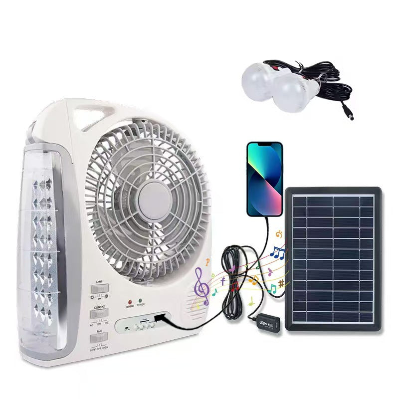 Women Multifunctional Solar Fan with Integrated LED Lighting Bowlift
