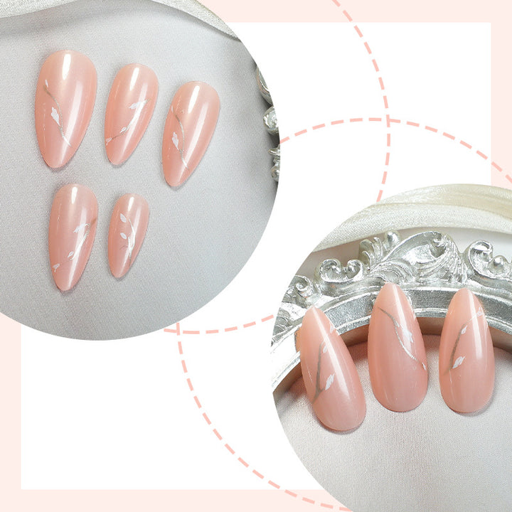 Elegant Press-On Nail Design Set Bowlift