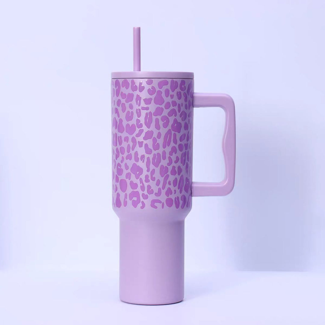 Ladies drinking cup with unique leopard pattern Bowlift