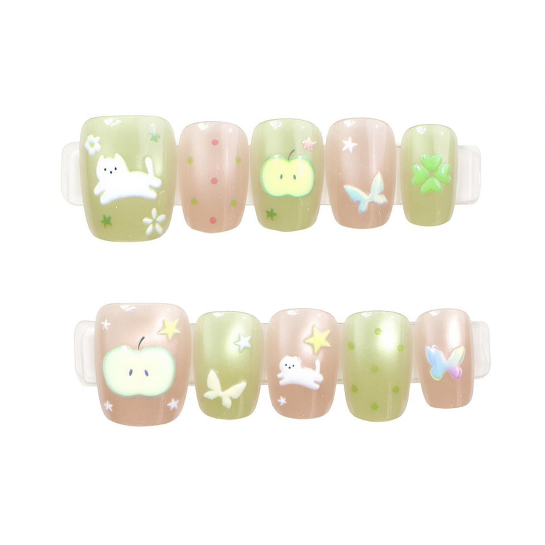 Whimsical Animal Print Press-On Nail Set Bowlift