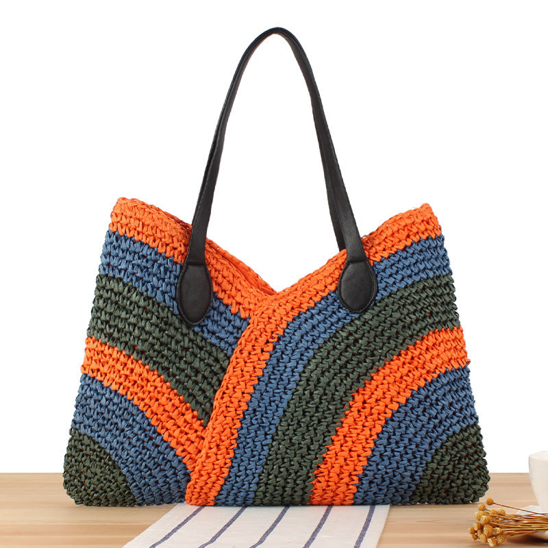 Handbag In Modern Wave Pattern Bowlift