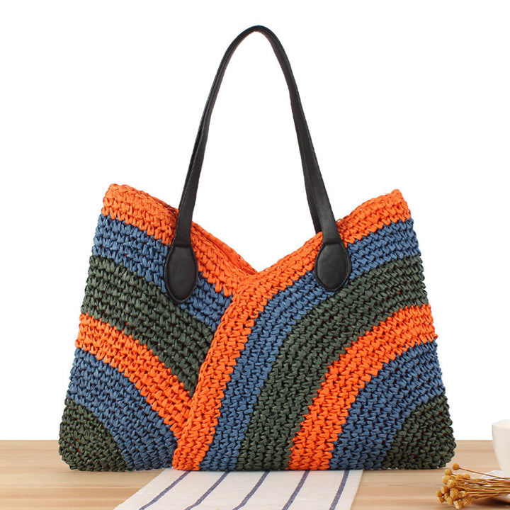 Handbag In Modern Wave Pattern Bowlift