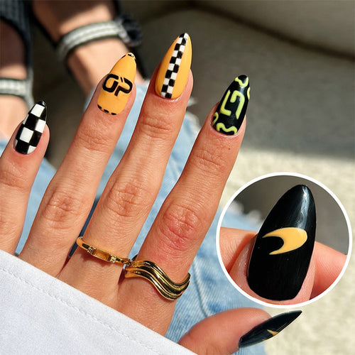 Racing Inspired Press-On Nail Set Bowlift
