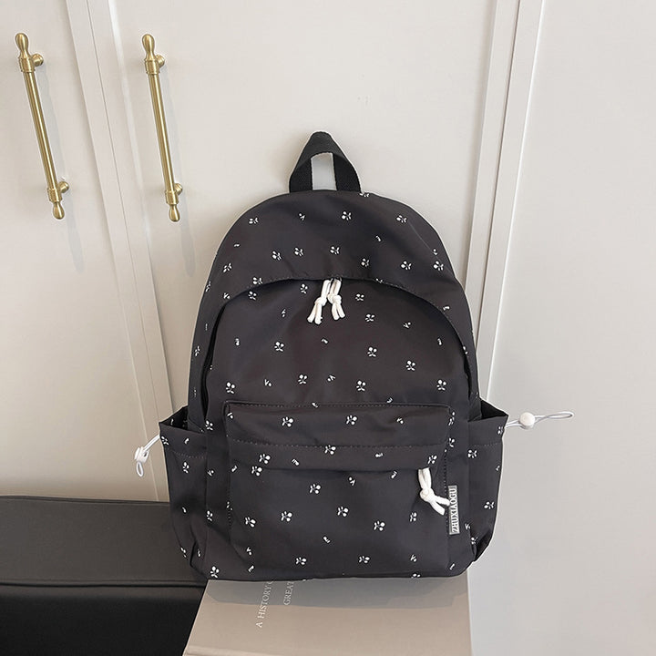 Floral-Patterned Casual Backpack