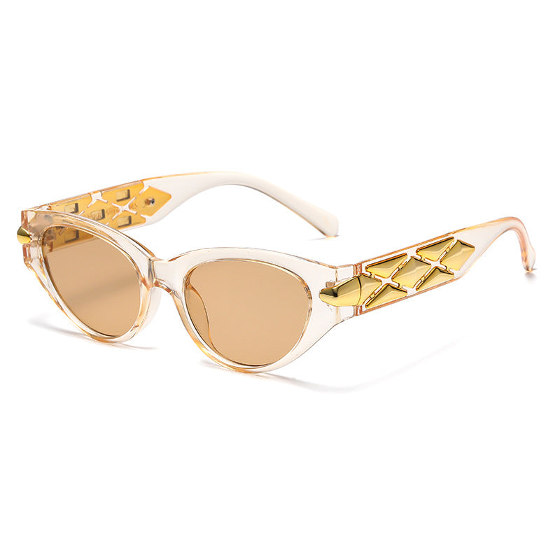 Women's Cat-Eye Sunglasses with Luxurious Accents and Unique Design Bowlift
