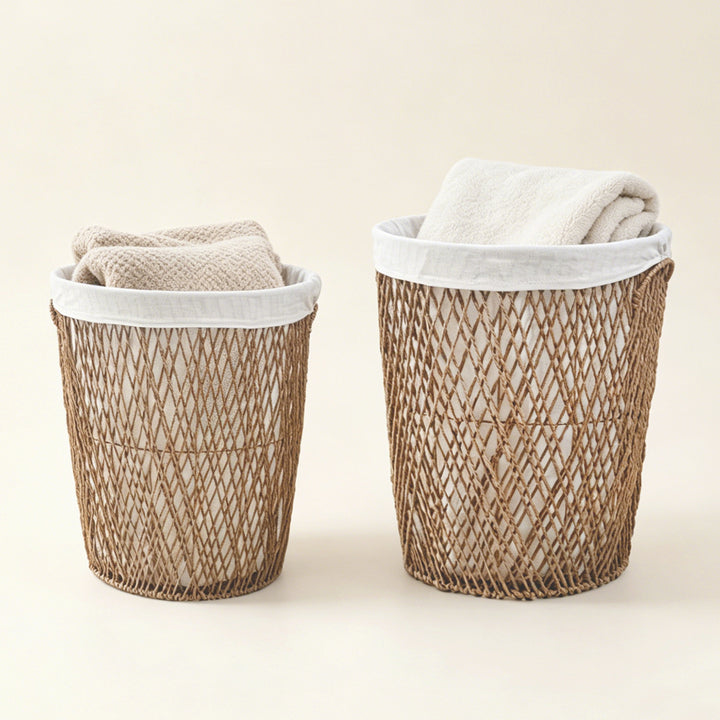 Decorative laundry basket with lid Bowlift