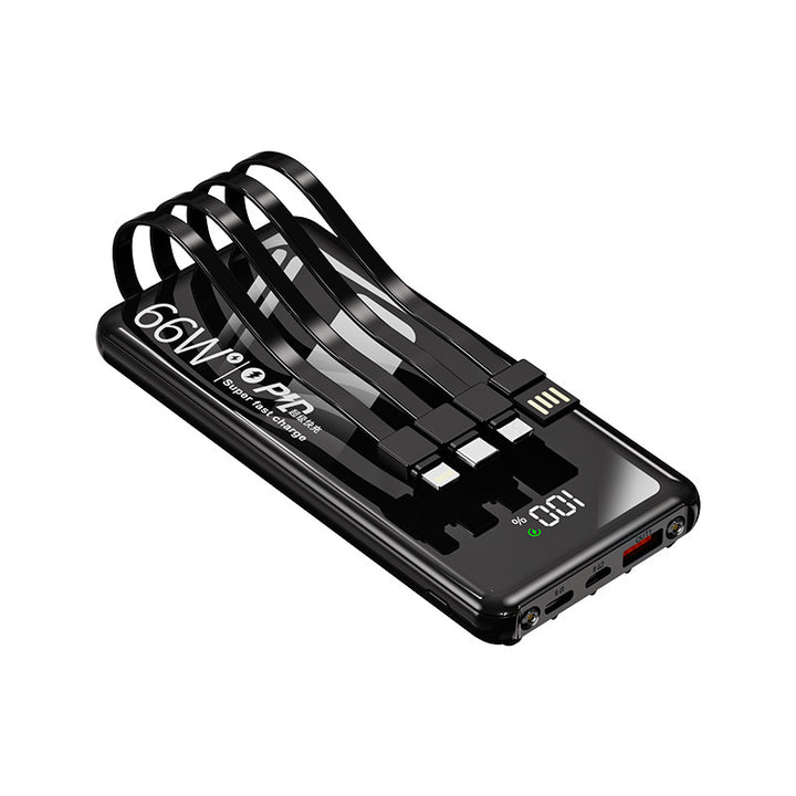 Portable power bank with integrated charging ports and high fast charging performance Bowlift
