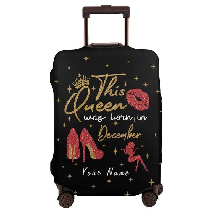 Women's hard-shell suitcase with unique skull and rose design Bowlift