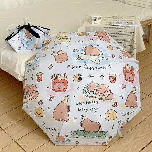 Women's Foldable Umbrella with Animal Motifs Bowlift