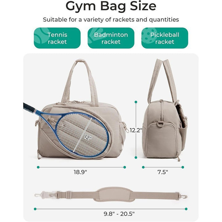 Sporty tennis bag with separate shoe and racket compartment Bowlift