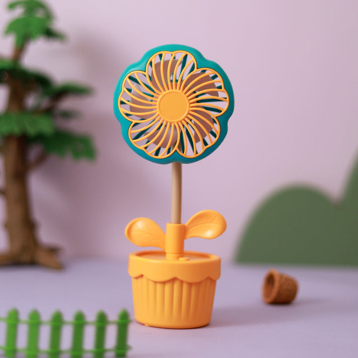 Ladies Table Fan in Flower Design Bowlift