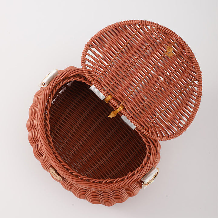 Cute Animal-Themed Woven Storage Basket Bowlift