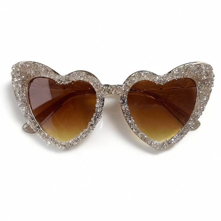 Sparkling Heart-Shaped Sunglasses Bowlift