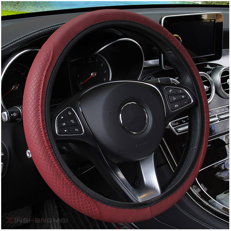 Premium padded steering wheel cover with anti-slip textured grip Bowlift
