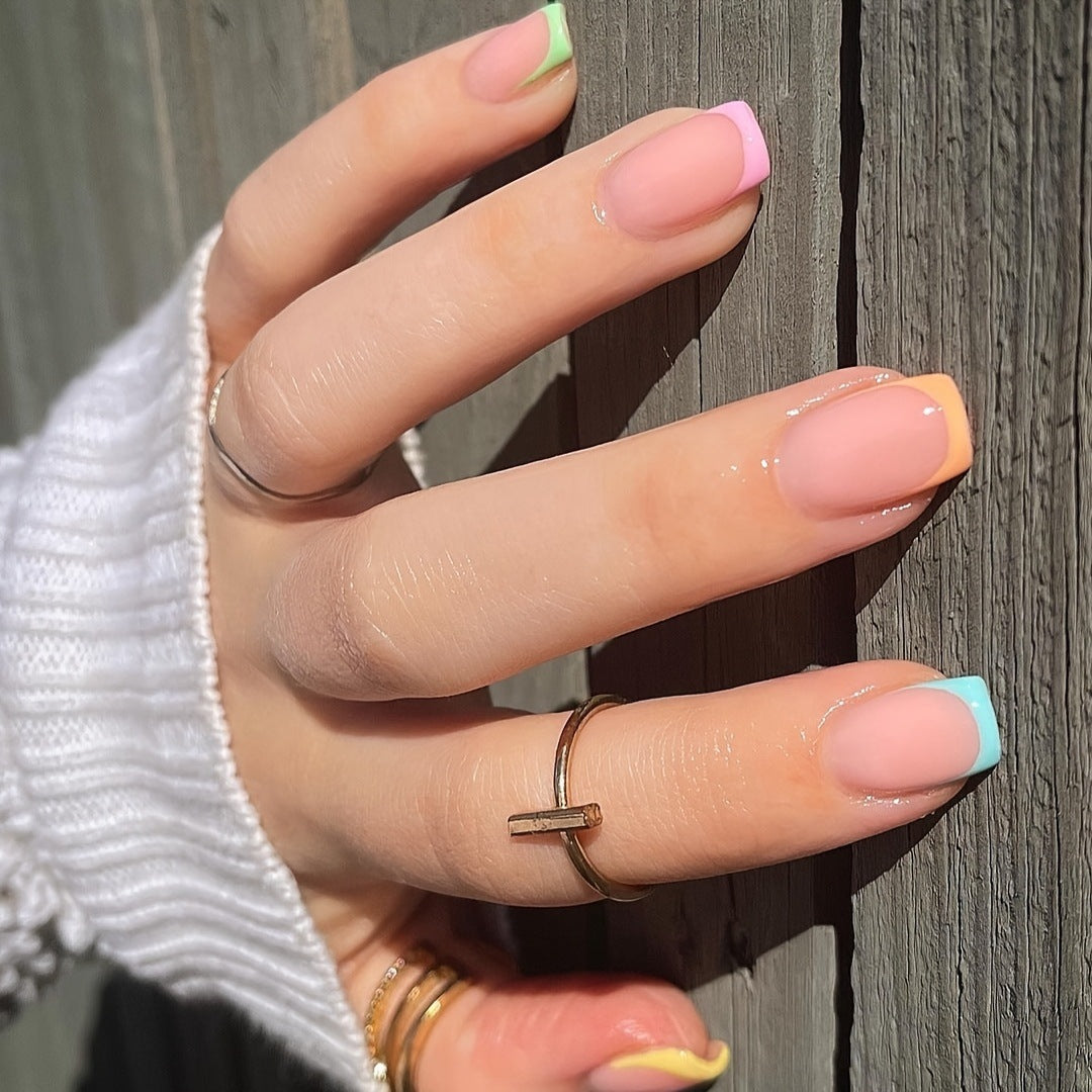 Artistic French Tip Nail Wrap Set Bowlift