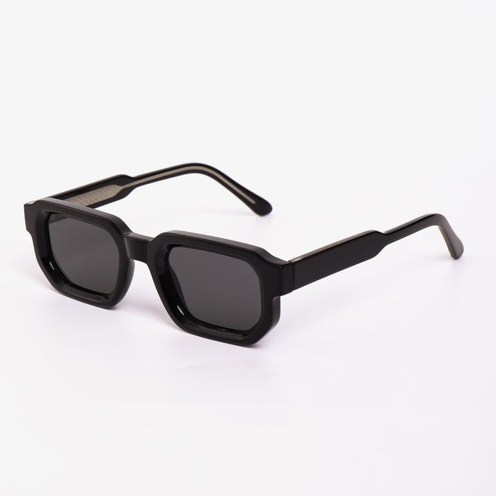 Women's sunglasses in a futuristic design with a shiny frame and fashionable lenses Bowlift