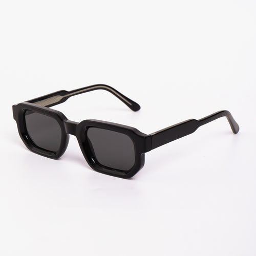 Women's sunglasses in a futuristic design with a shiny frame and fashionable lenses Bowlift