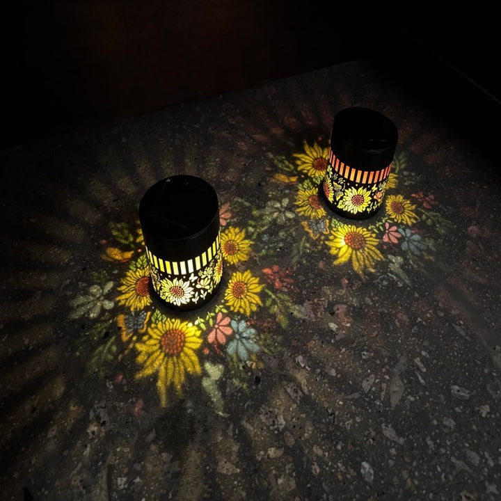 Decorative Solar RGB Mandala Projection Wall And Stake Garden Light Bowlift