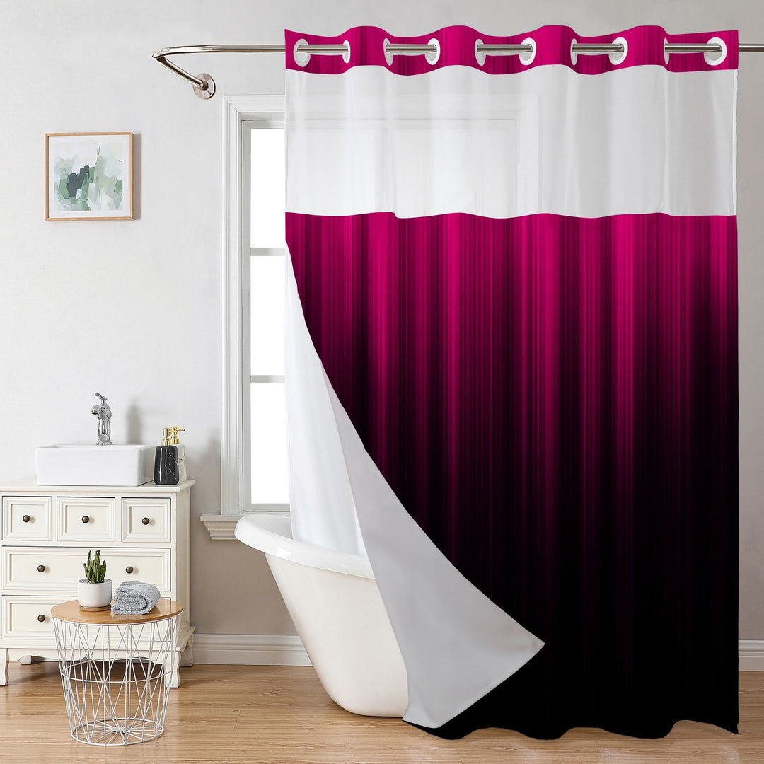 Modern Gradient Shower Curtain Bowlift
