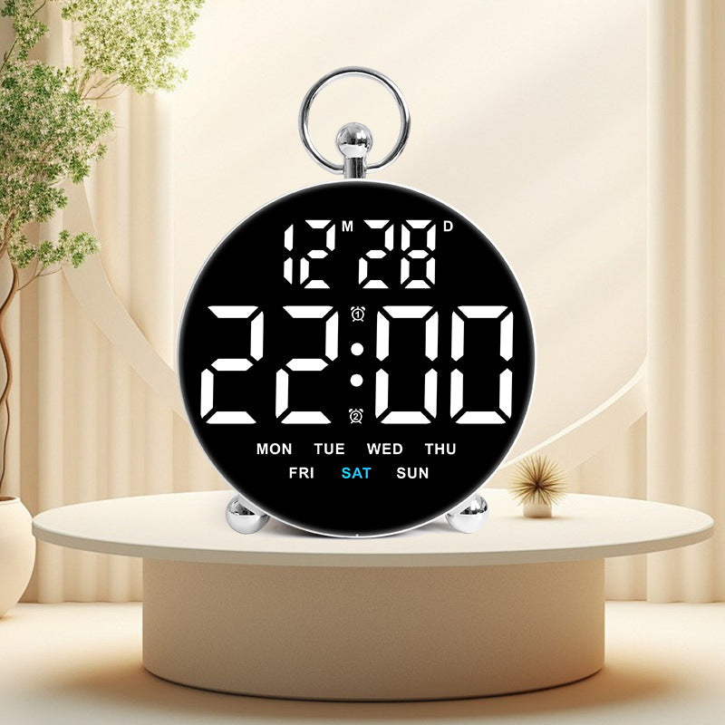Digital alarm clock with large display and multifunctional features Bowlift