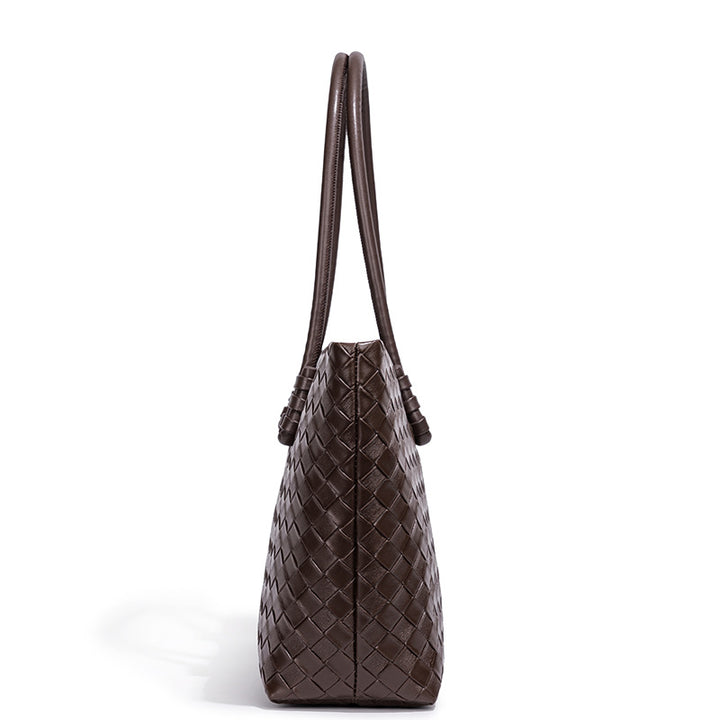 Woven Leather Tote Bag Bowlift