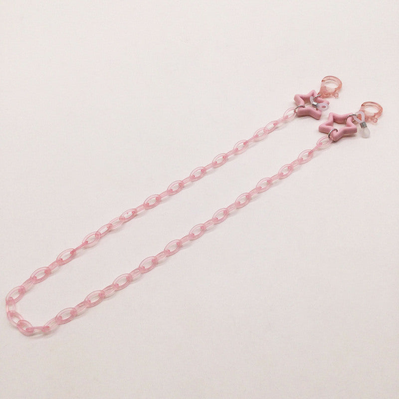 Fashionable glasses holder chain with star pendants Bowlift