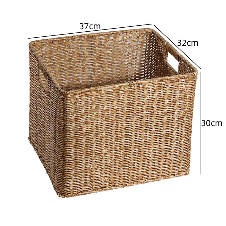 Unisex Rectangular Storage Basket made of braided rattan Bowlift