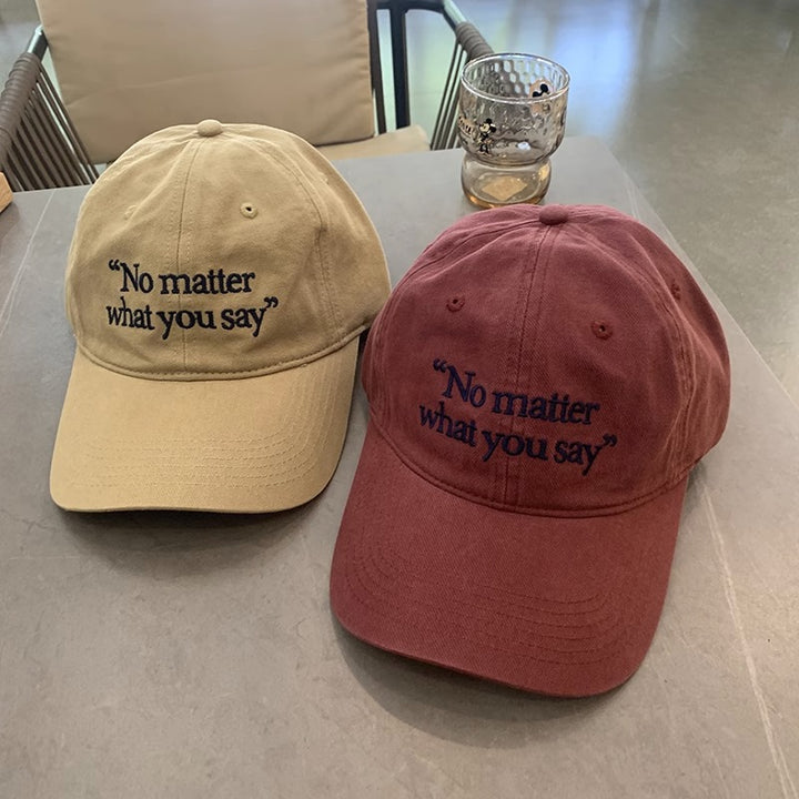 Women's Embroidered Motivational Phrase Baseball Cap Bowlift