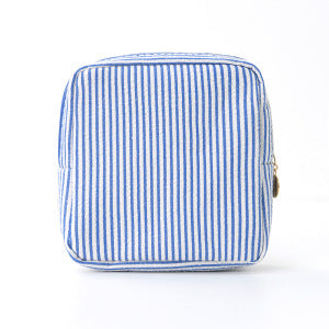 Cosmetic storage bag with fine stripe pattern Bowlift