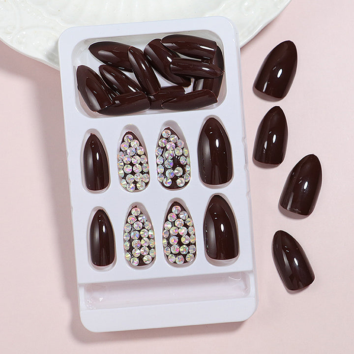 Decorative Rhinestone-Accent Press-On Nails Bowlift