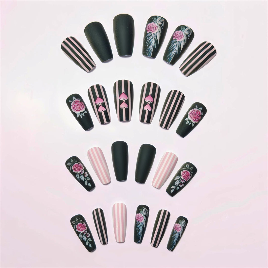 Romantic Floral Design Nail Art Bowlift