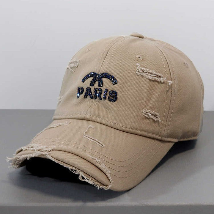 Women's Distressed Graphic Adjustable Baseball Cap Bowlift