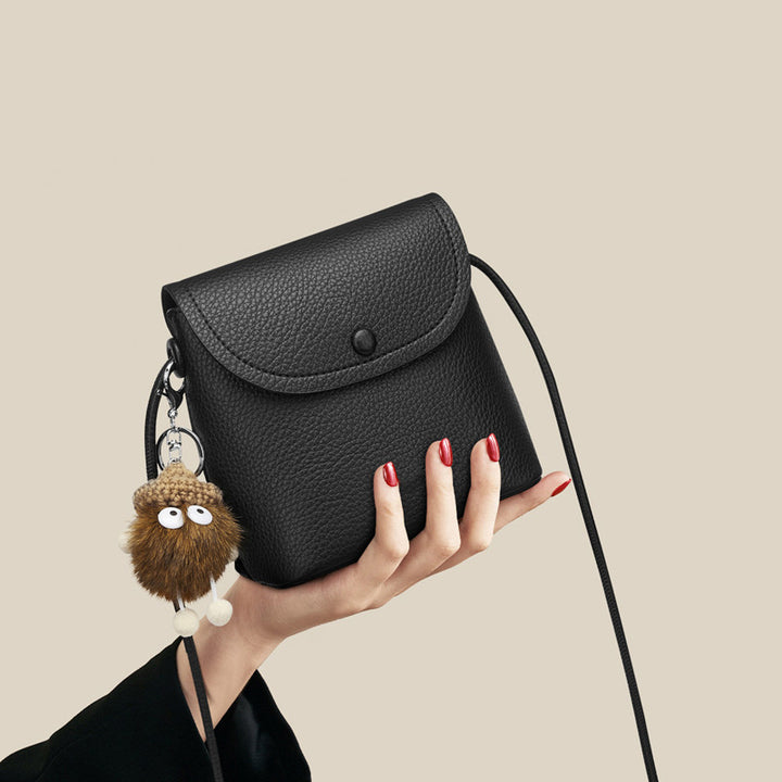 Compact Textured Crossbody Bag Bowlift
