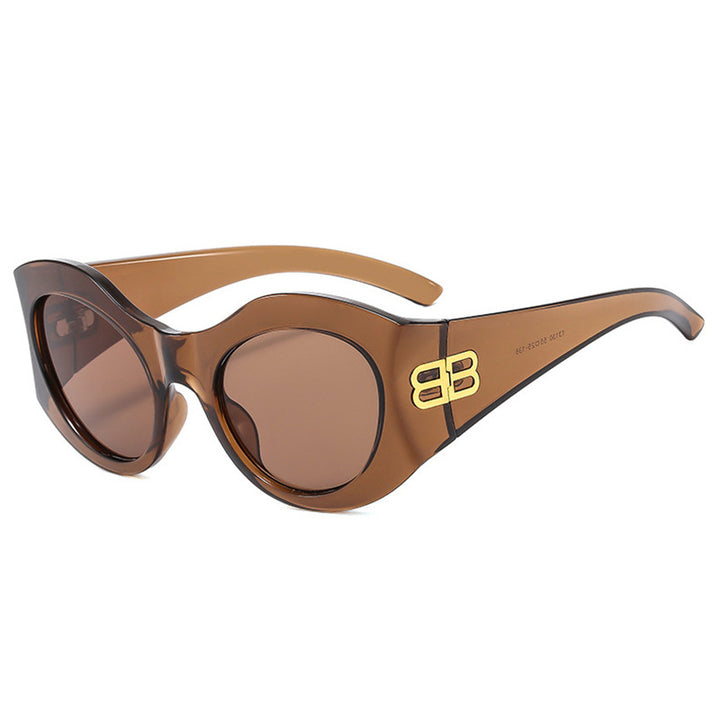 Women's Designer Cat-Eye Sunglasses with Elegant Profile and UV Protection Bowlift