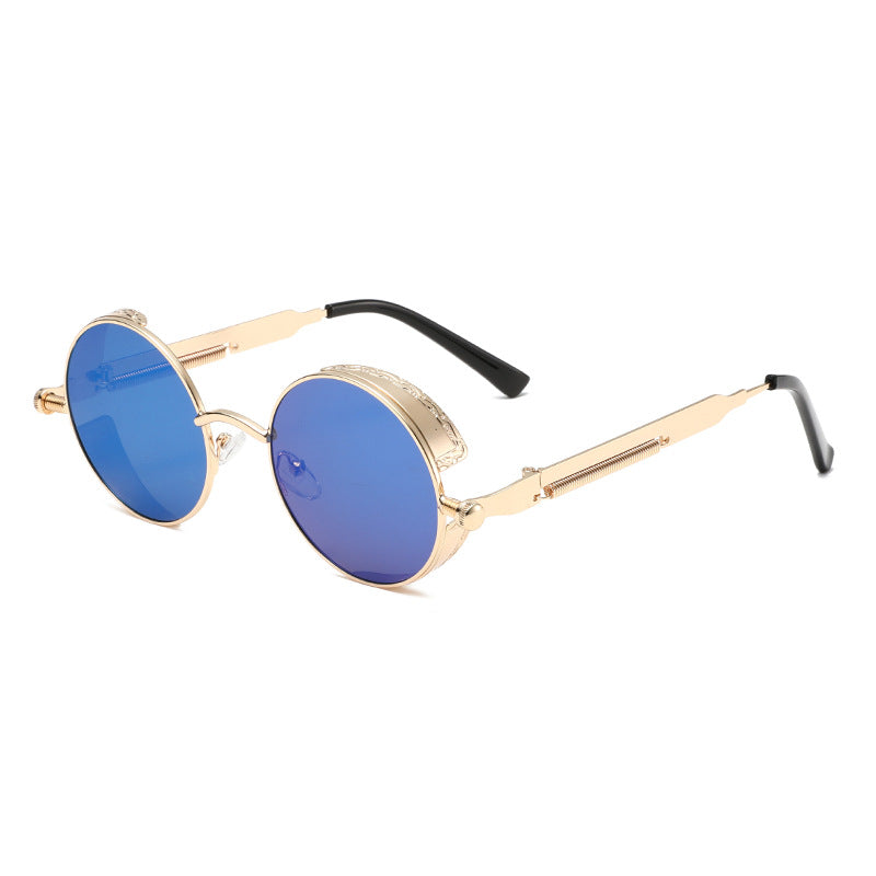 Ladies Round Sunglasses with High-Quality Metal Frame Bowlift