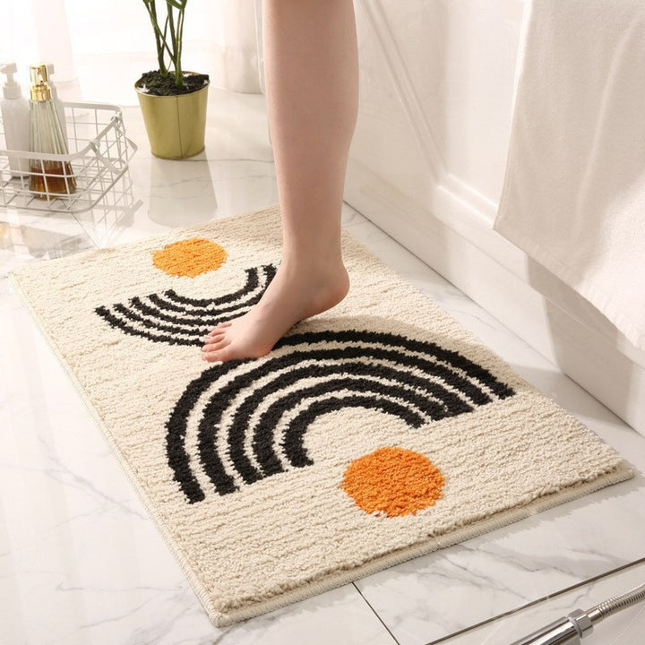 Cozy Rainbow-Themed Bath Mat