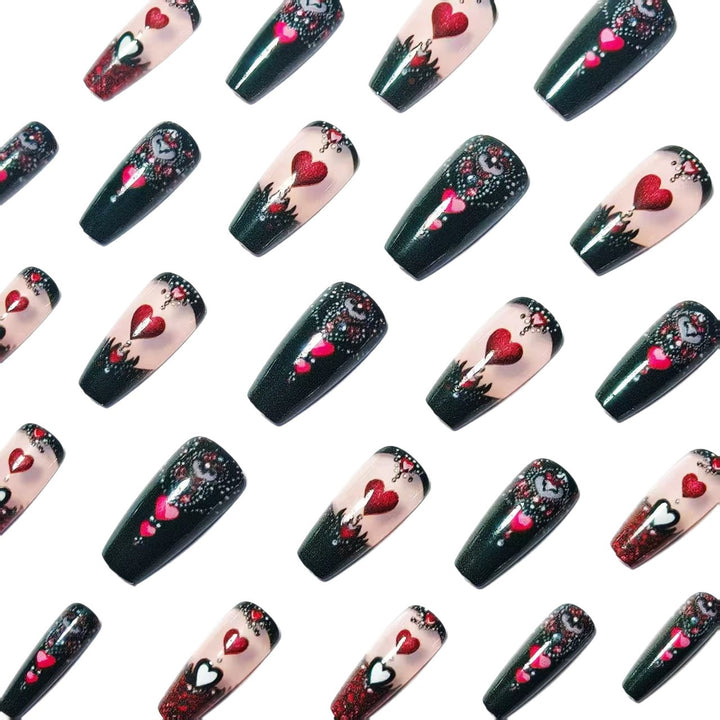 Romantic Heart-Inspired Nail Art Set Bowlift