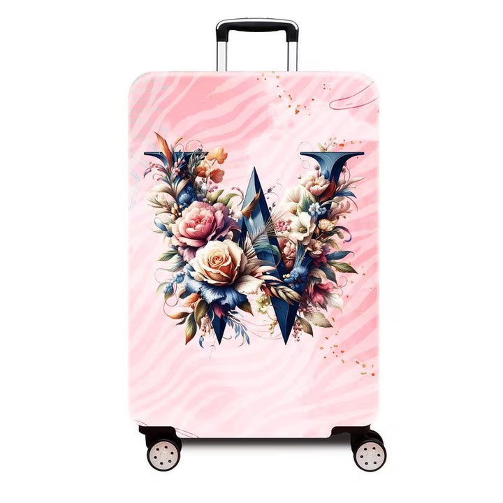 Ladies hard shell suitcase with luxurious floral design Bowlift