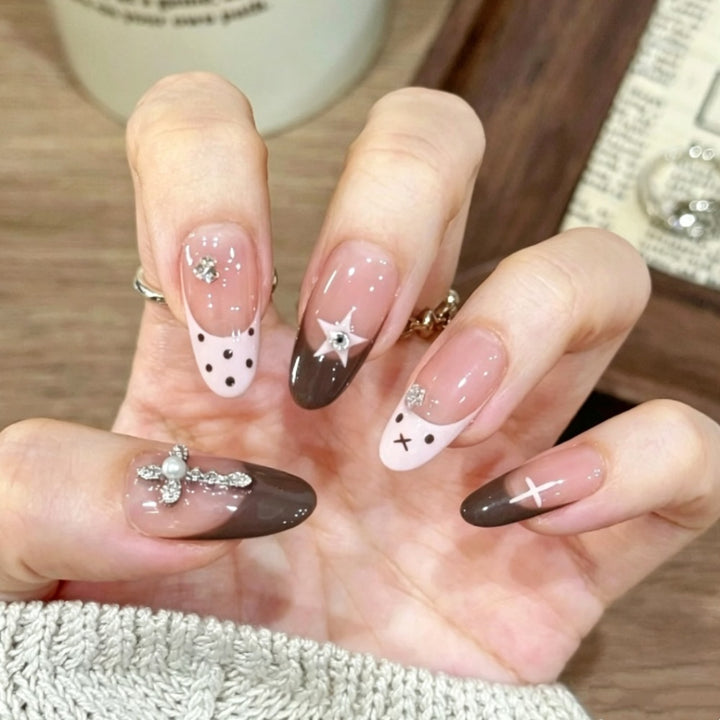 Ombre Nail Art Press-On Nails Set Bowlift