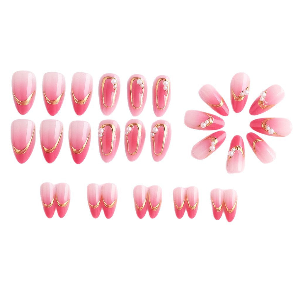 Elegant Press-On Nail Art Set Bowlift