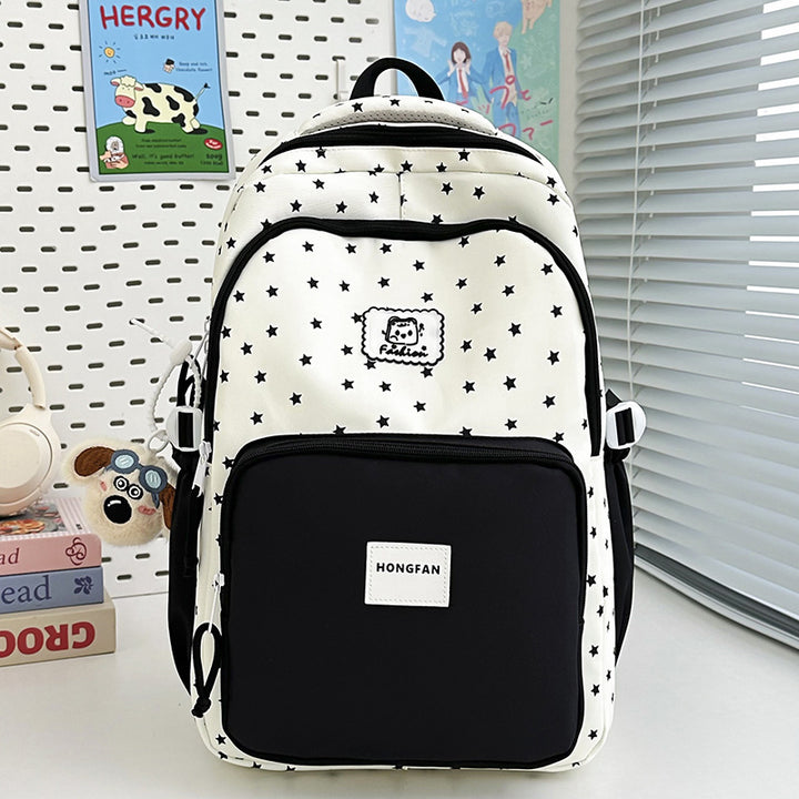 Stylish Star Patterned School Backpack