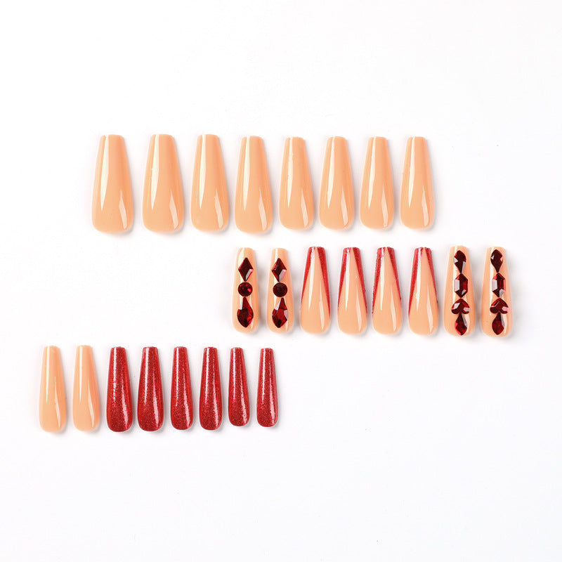 Artfully designed nail extensions with sparkling accents Bowlift