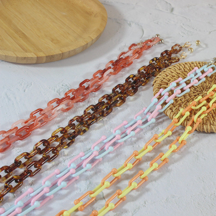 Fashionable Glasses Holder Chain Made of Acrylic Bowlift