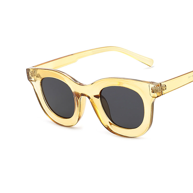 Retro-Inspired Clear Frame Sunglasses