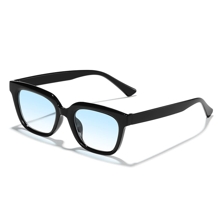 Women's Modern Square Sunglasses with Stylish Transparent Frame Bowlift
